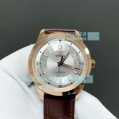 Copy Omega Seamaster Swiss 9015 Rose Gold Case Ultra-Thin Men's Watch 